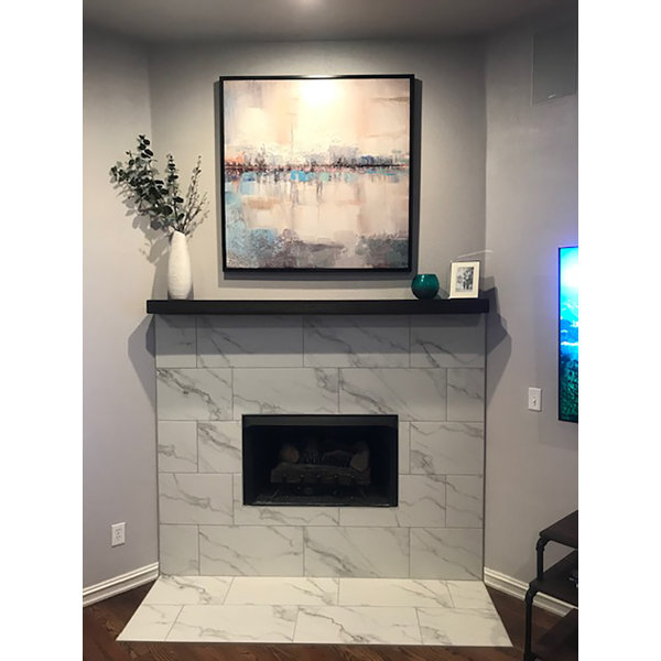 Millwood Pines Juna Floating Fireplace Shelf Mantel & Reviews Wayfair